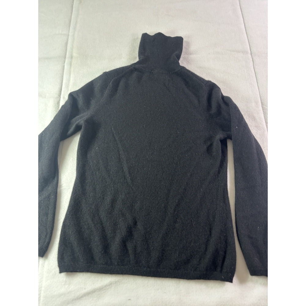 Charter Club‎ Luxury Womens Cashmere Sweater Size M Black TutleNeck Preppy